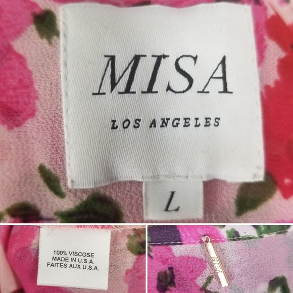 Misa Los Angeles Pink Floral Blouse - Picture 6 of 15